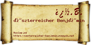 Öszterreicher Benjámin névjegykártya